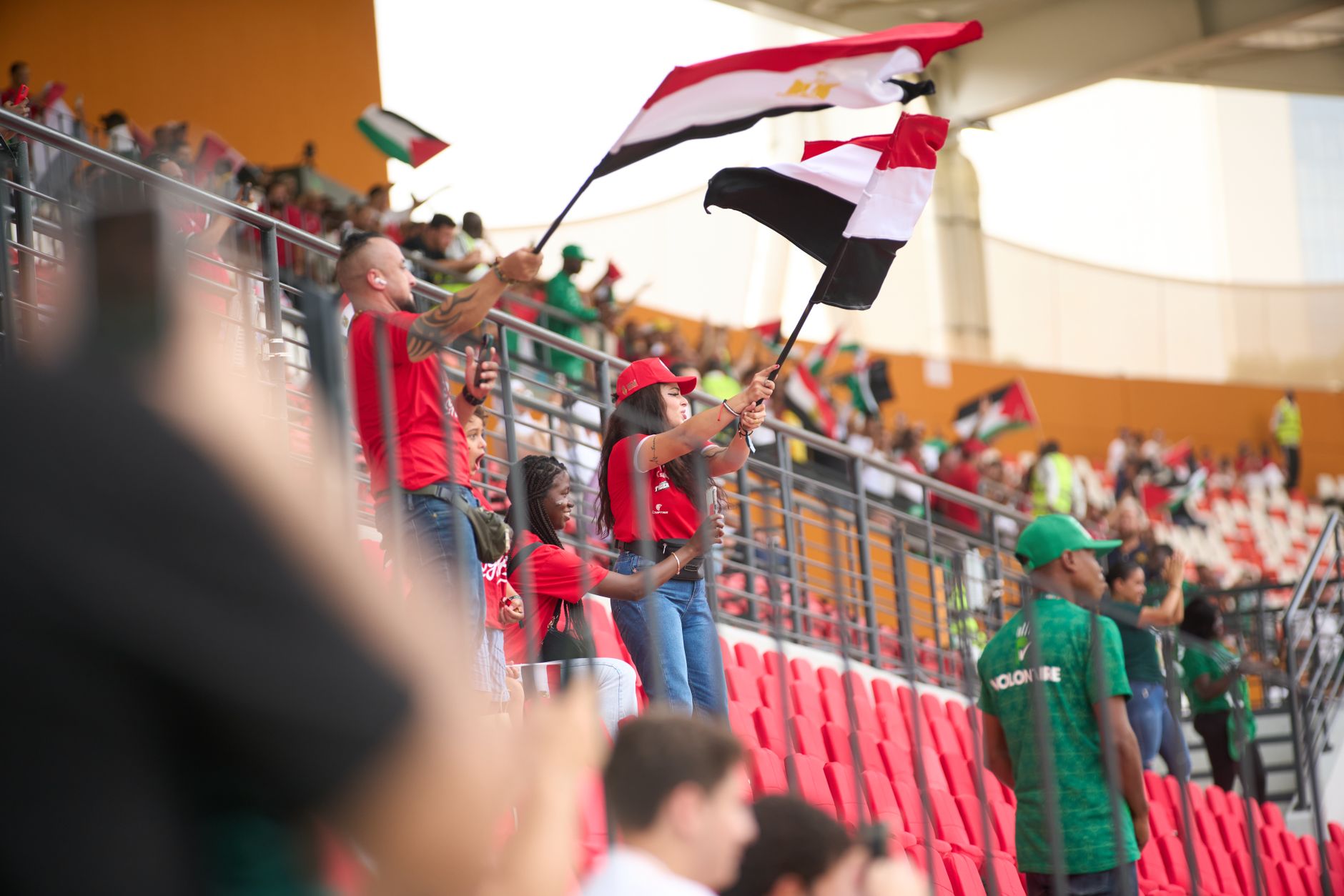 Tifosi allo stadio durante i Mondiali di calcio