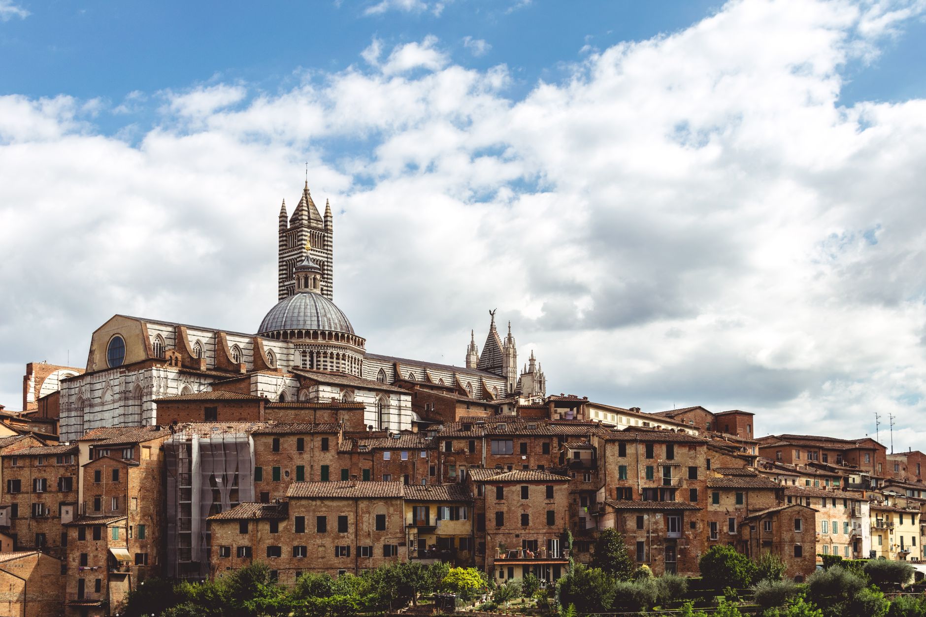 Veduta di Siena e della sua piazza storica