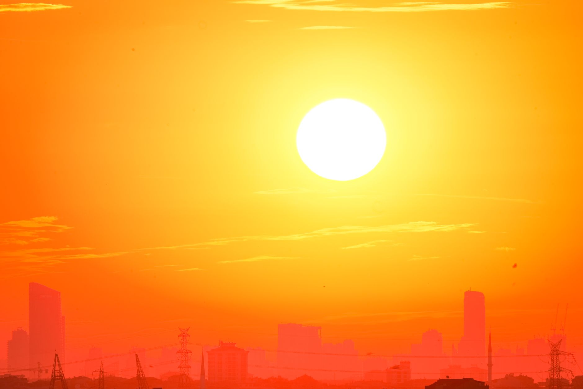 Paesaggio arido sotto il sole estivo