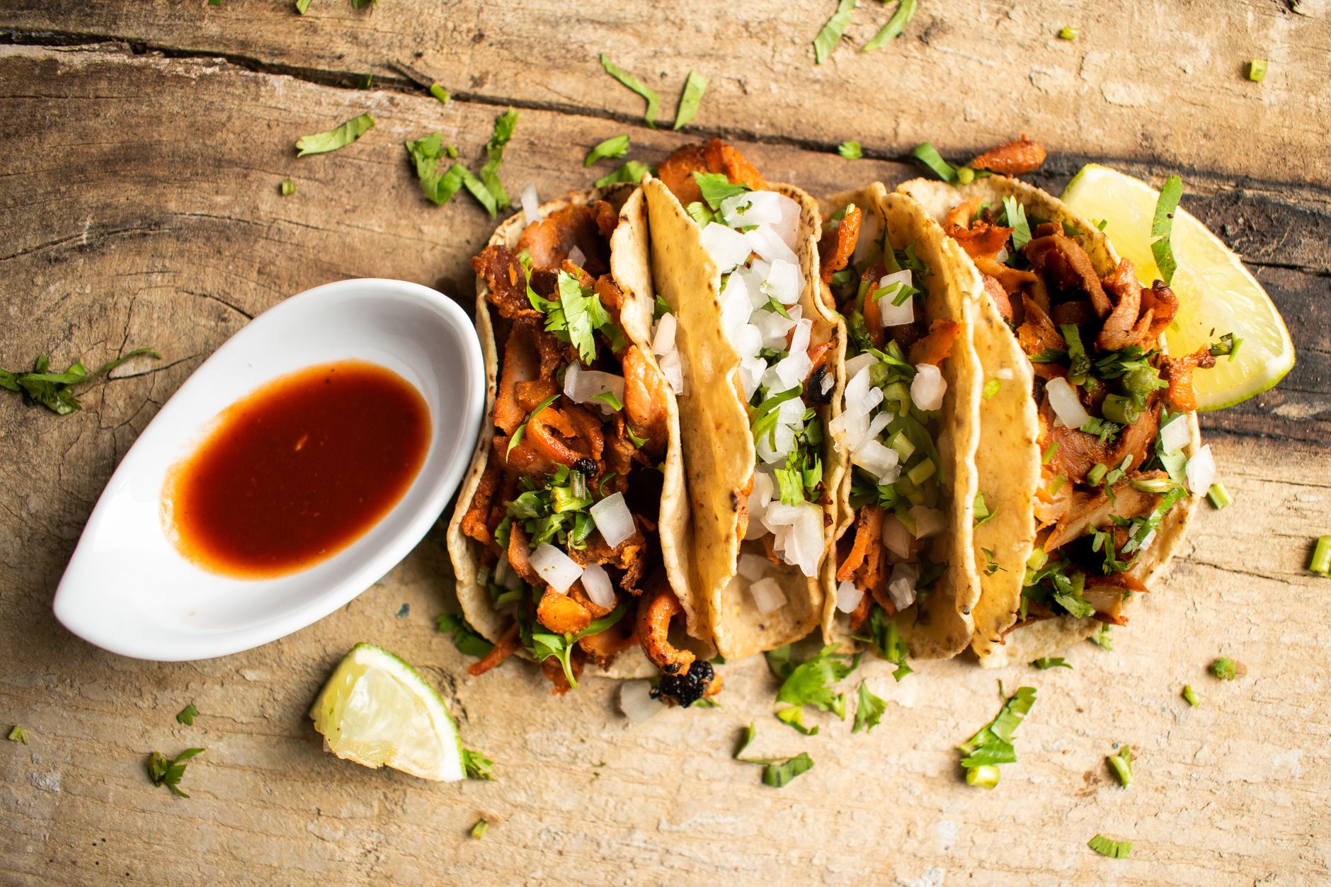 Bancarella di tacos in una strada messicana