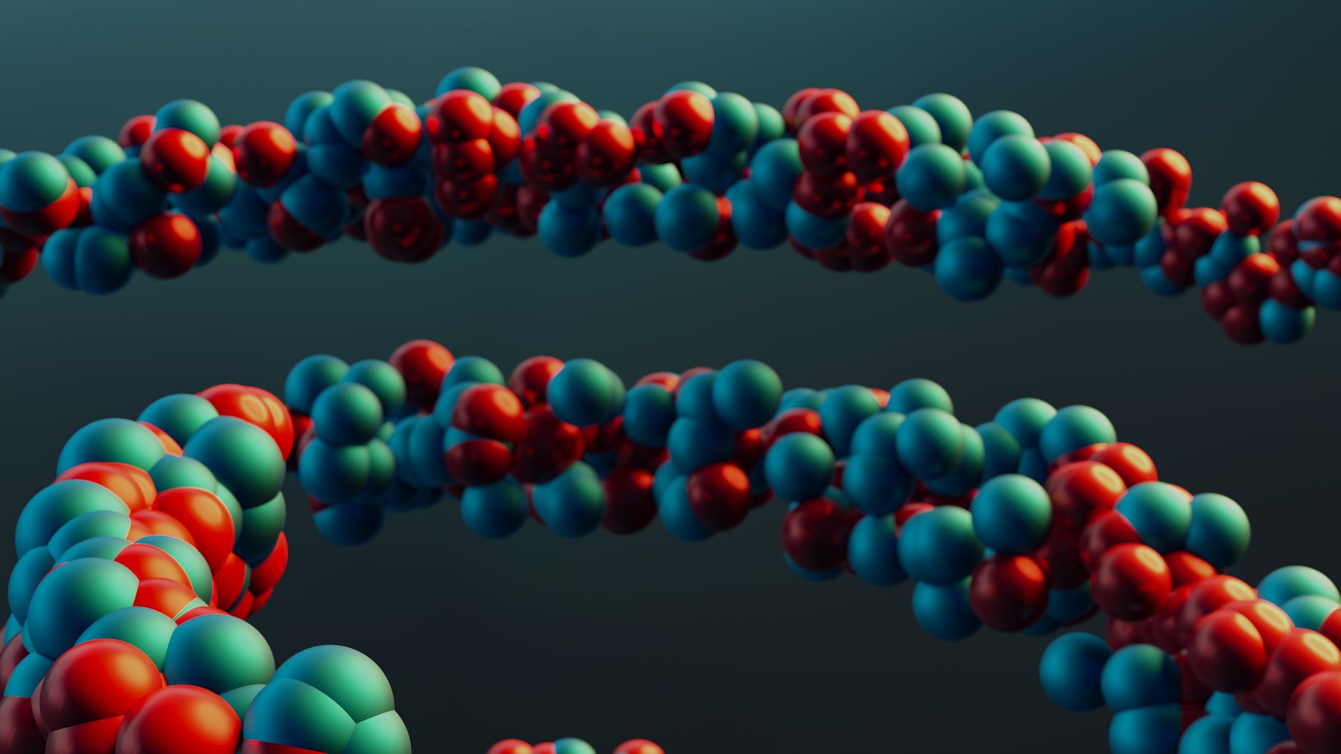 Rappresentazione di una molecola di DNA in laboratorio
